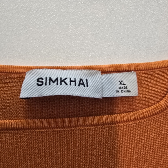 SIMKHAI Louella Midi Casual Dress Square Neck Sleeveless Pull-on Size XL - Picture 8 of 12